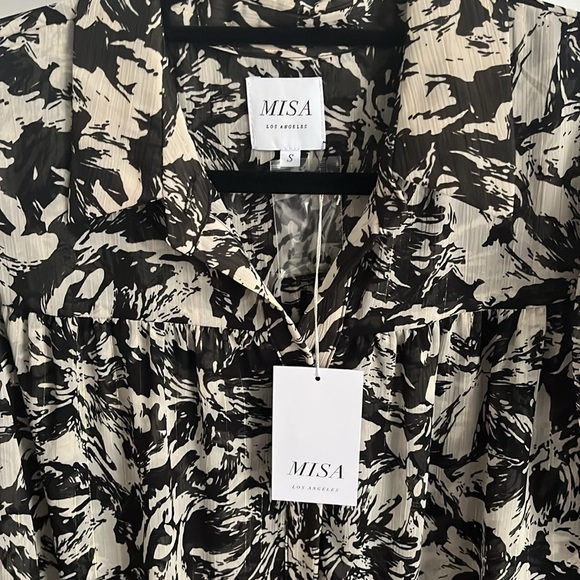 Misa Los Angeles Mita Tonal Abstract Dress Small NWT - Picture 5 of 12